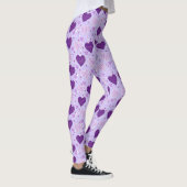 Lila Patchwork-Herz Leggings (Rechts)