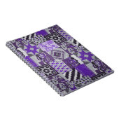 Lila Patchwork-Notebook Notizblock (Rechte Seite)