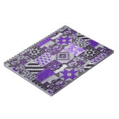 Lila Patchwork-Notebook Notizblock (Linke Seite)
