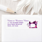 Lila Patchwork-Quilt-Nähmaschine (Insitu)