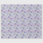 Lila Patchwork-Schneeflocken-Muster Geschenkpapier (Flach)