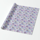 Lila Patchwork-Schneeflocken-Muster Geschenkpapier (Ungerollt)