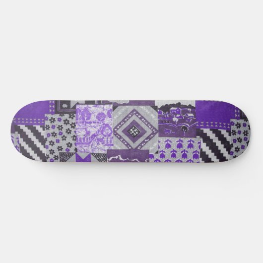 Lila Patchwork Skateboard Deck (Horizontal)