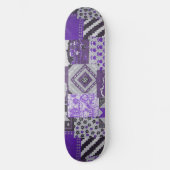 Lila Patchwork Skateboard Deck (Vorderseite)