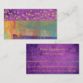 Lila Patina Glamour Visitenkarte (Vorne/Hinten)