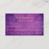 Lila Patina Glamour Visitenkarte (Rückseite)