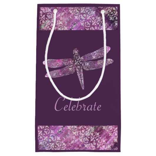 Lila Patina: Libelle Kleine Geschenktüte (Vorderseite)