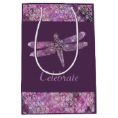 Lila Patina: Libelle Mittlere Geschenktüte (Vorderseite)
