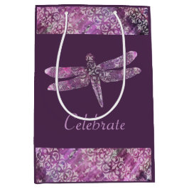 Lila Patina: Libelle Mittlere Geschenktüte