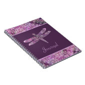 Lila Patina: Libelle Notizblock (Rechte Seite)