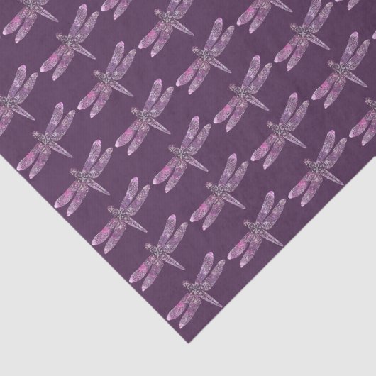 Lila Patina: Libelle Seidenpapier (Ausschnitt)