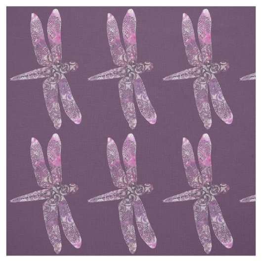 Lila Patina: Libelle Stoff (Muster)