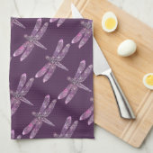 Lila Patina: Libellen Handtuch (Viertel Falte)