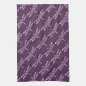 Lila Patina: Libellen Handtuch (Vertikal)