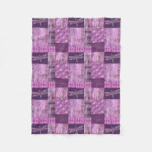 Lila Patina: Mosaik Fleecedecke (Vorderseite)