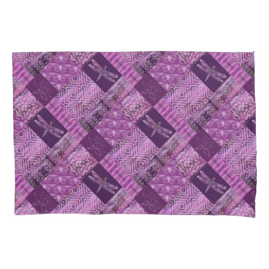 Lila Patina: Mosaik Kissenbezug (Vorderseite)