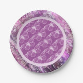 Lila Patina: Schmetterlinge Pappteller (Vorderseite)