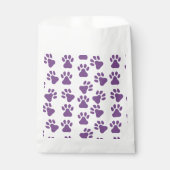 Lila Pawprints Geschenktütchen (Vorderseite)