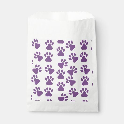 Lila Pawprints Geschenktütchen (Vorderseite)