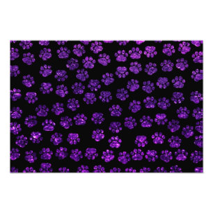 Lila Paws, Glitzer Paws, Lila Glitzer, Hund Fotodruck