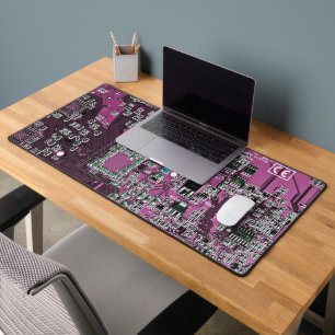 Lila PCB-Schaltplan-Design für IT-Experten Schreibtischunterlage