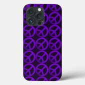 Lila Peace Sign Phone Case (Rückseite)