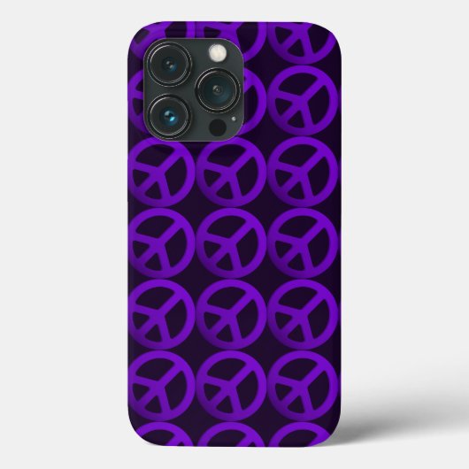Lila Peace Sign Phone Case (Rückseite)