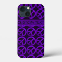 Lila Peace Sign Phone Case mit benutzerdefiniertem