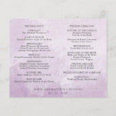 Lila Peach and Pink Wedding Timeline and Program (Rückseite)