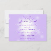 Lila Peach Butterfly RSVP-Karte Einladung (Rückseite)