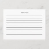 Lila Peach Floral Fall Brautparty Rezept Karte (Rückseite)