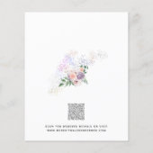Lila Peach floral QR-Code Save the Date (Rückseite)