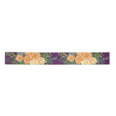 Lila Peach Wedding Floral Rose Satinband (Vorderseite)