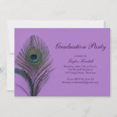 Lila Peacock-Abschluss - Einladung (Vorderseite)