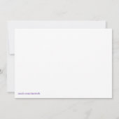 Lila Peacock Bridal Dusche Einladung (Rückseite)