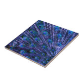 Lila Peacock Feathers Baby Blanket Fliese (Seite)