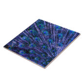 Lila Peacock Feathers Baby Blanket Fliese (Seite)