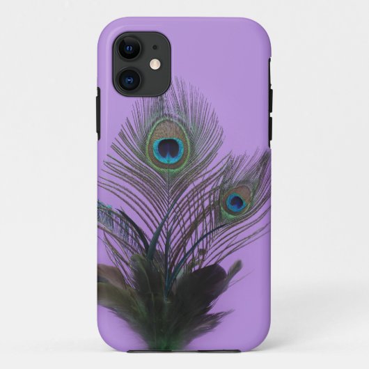 Lila Peacock Feathers iPhone 5 Case-Mate Hülle (Rückseite)