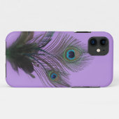 Lila Peacock Feathers iPhone 5 Case-Mate Hülle (Rückseite (Horizontal))