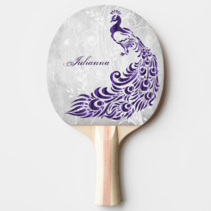 Lila Peacock Personalisiert Ping Pong Paddle Tischtennis Schläger