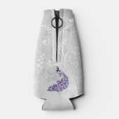 Lila Peacock Personalisierte Flasche Cooler Flaschenkühler (Rückseite)