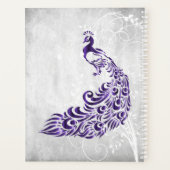 Lila Peacock Personalisierter Planer (Rückseite)