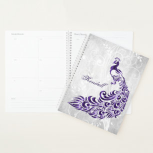 Lila Peacock Personalisierter Planer