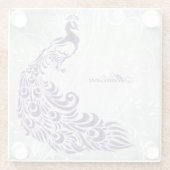 Lila Peacock Personalisierter Untersetzer (Rückseite)