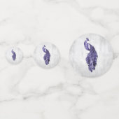 Lila Peacock Wedding Confetti Konfetti (Rückseiten)