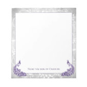 Lila Peacocks Notepad Notizblock (Vorderseite)