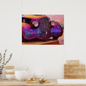 Lila Pearl Classic Car Front End Poster Art (Küche)