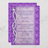 Lila Pearl-Einladungen Einladung (Vorne/Hinten)