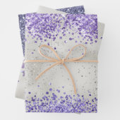 Lila Pearl Silver Sparkle Geschenkpapier Set (Beispiel)