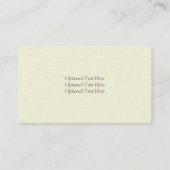 Lila Pearlized Monogramm-Geschäfts-Karte Visitenkarte (Rückseite)